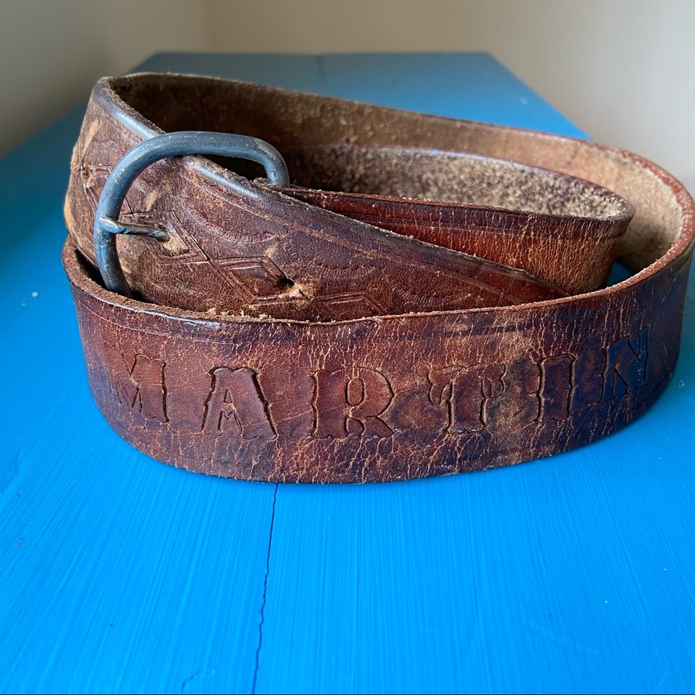 “MARTIN” Engraved Vintage Western Belt